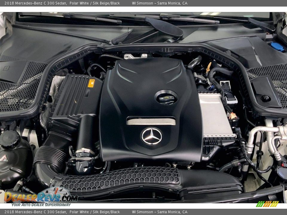 2018 Mercedes-Benz C 300 Sedan Polar White / Silk Beige/Black Photo #9