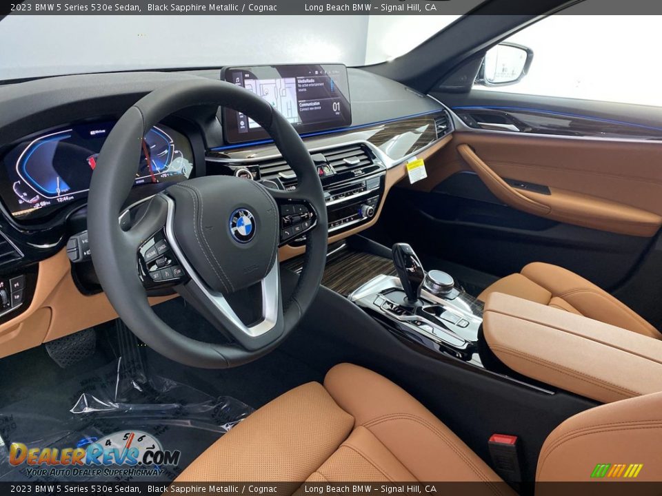 Cognac Interior - 2023 BMW 5 Series 530e Sedan Photo #12