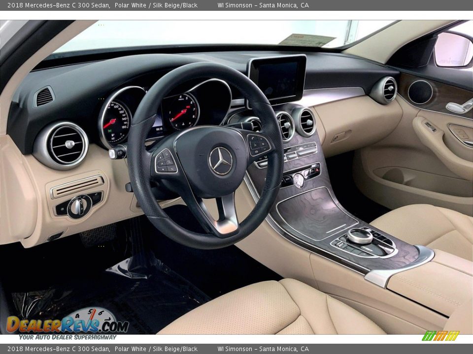 2018 Mercedes-Benz C 300 Sedan Polar White / Silk Beige/Black Photo #14