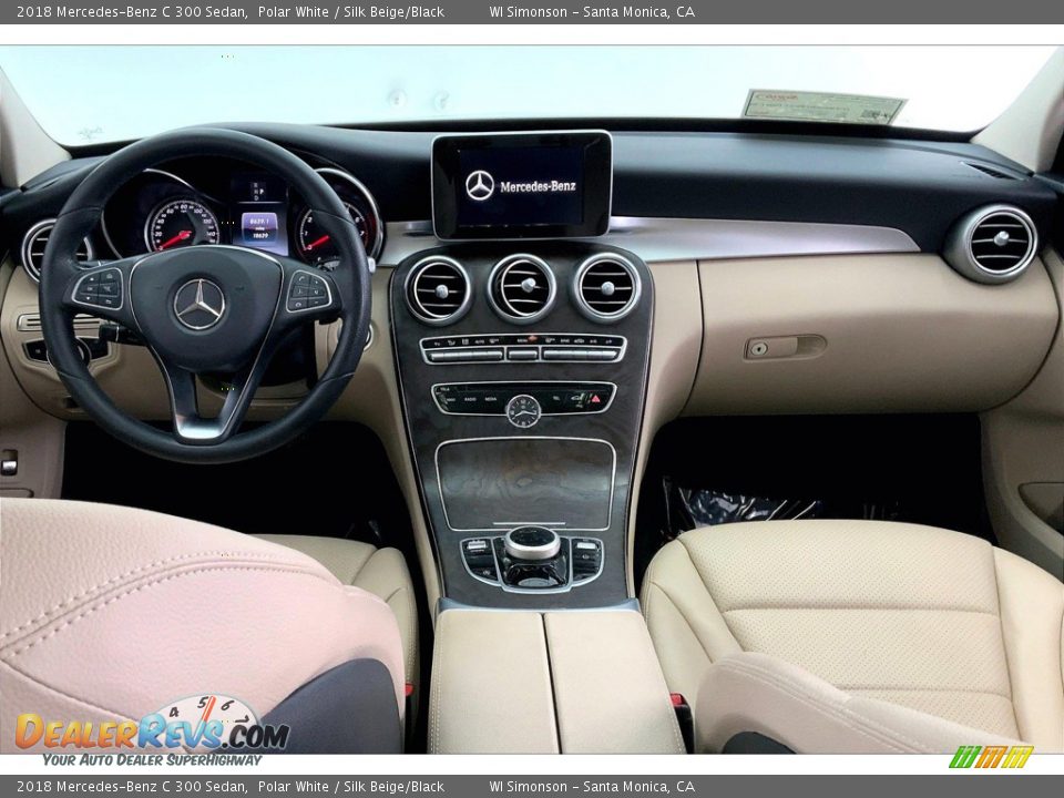 2018 Mercedes-Benz C 300 Sedan Polar White / Silk Beige/Black Photo #15