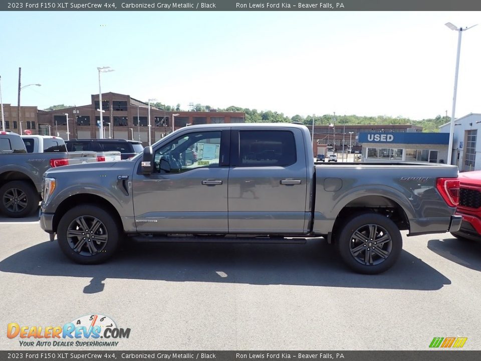 2023 Ford F150 XLT SuperCrew 4x4 Carbonized Gray Metallic / Black Photo #5