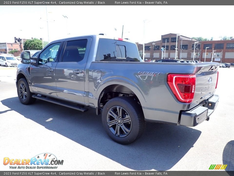 2023 Ford F150 XLT SuperCrew 4x4 Carbonized Gray Metallic / Black Photo #6