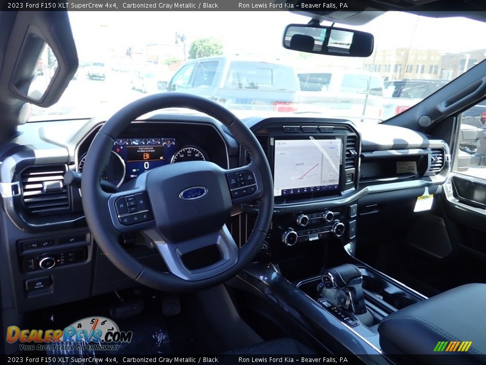 2023 Ford F150 XLT SuperCrew 4x4 Carbonized Gray Metallic / Black Photo #13
