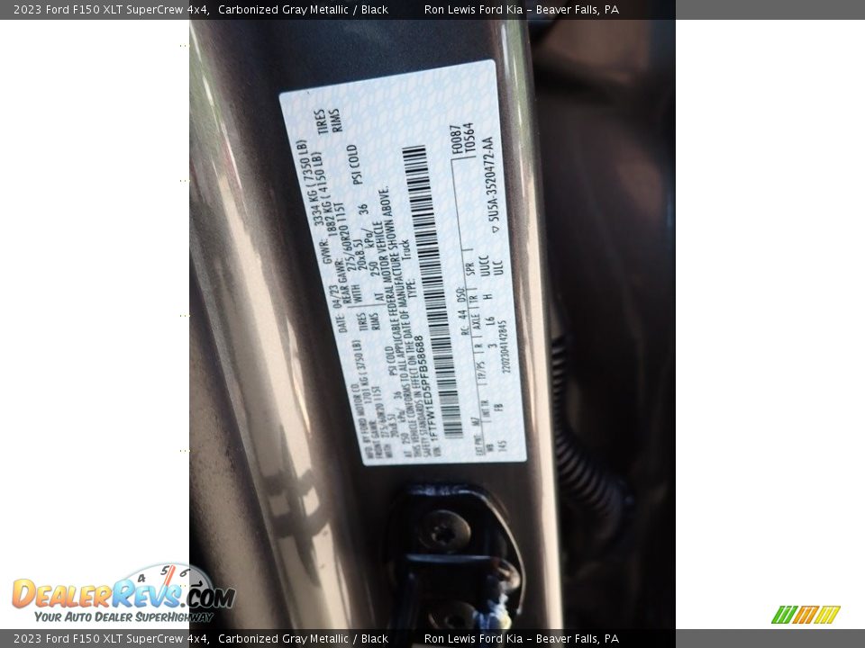 2023 Ford F150 XLT SuperCrew 4x4 Carbonized Gray Metallic / Black Photo #20