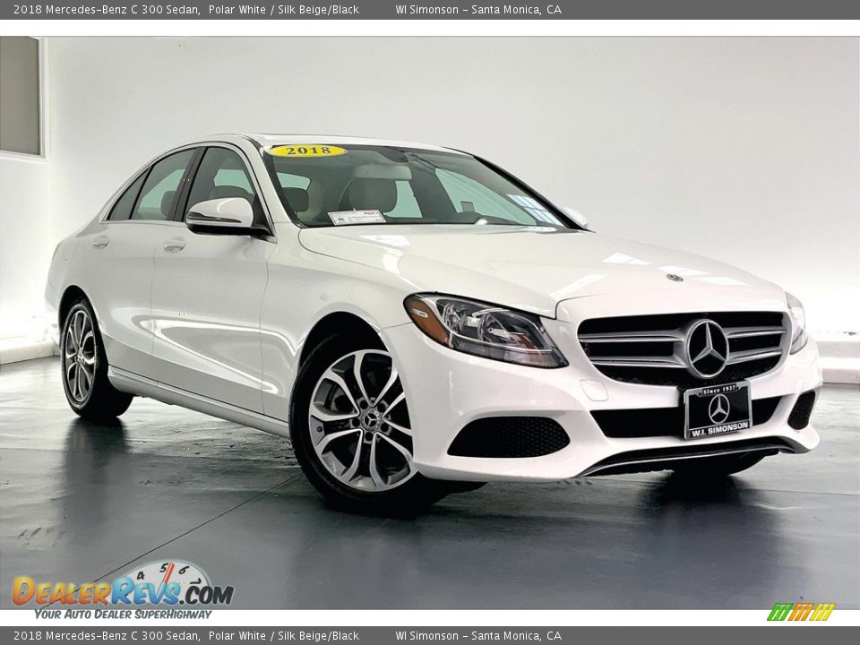 2018 Mercedes-Benz C 300 Sedan Polar White / Silk Beige/Black Photo #34