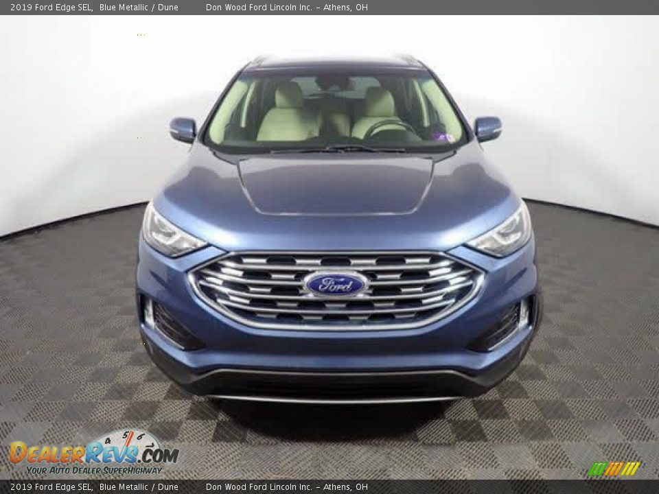 2019 Ford Edge SEL Blue Metallic / Dune Photo #3