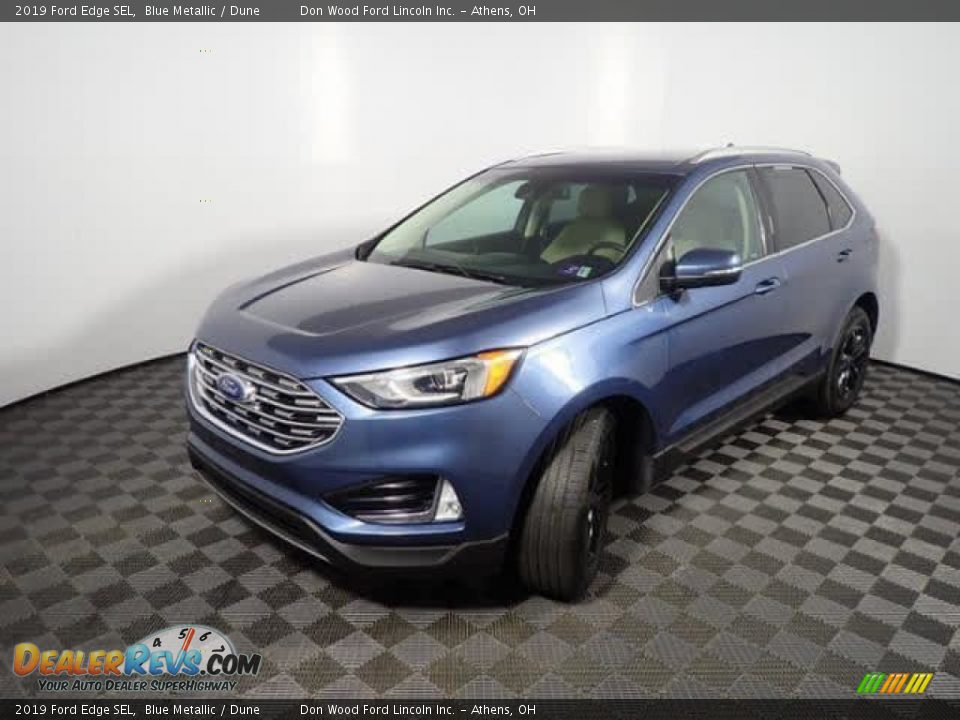 2019 Ford Edge SEL Blue Metallic / Dune Photo #6