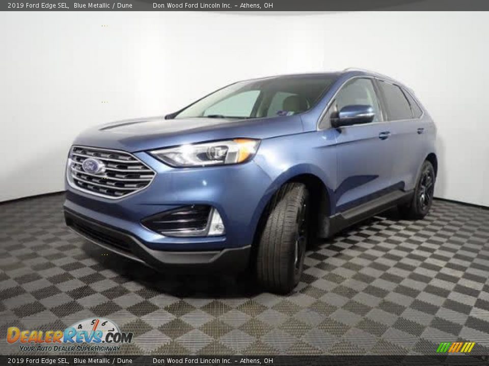 2019 Ford Edge SEL Blue Metallic / Dune Photo #7