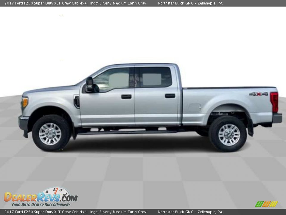 2017 Ford F250 Super Duty XLT Crew Cab 4x4 Ingot Silver / Medium Earth Gray Photo #5