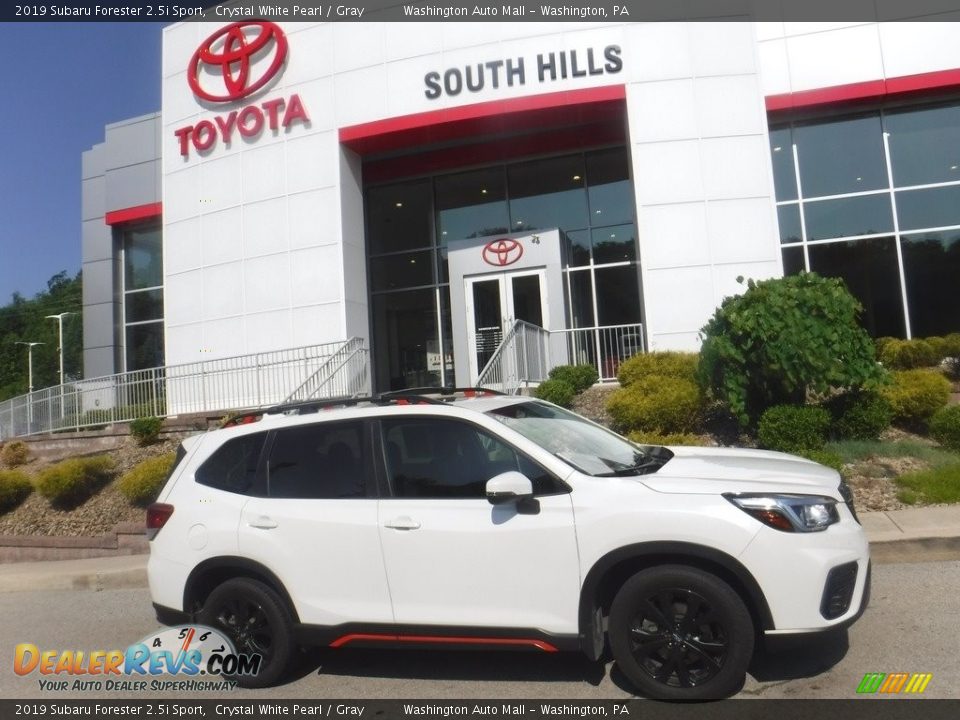 2019 Subaru Forester 2.5i Sport Crystal White Pearl / Gray Photo #2