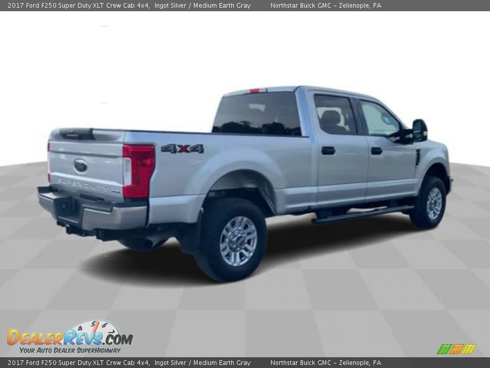 2017 Ford F250 Super Duty XLT Crew Cab 4x4 Ingot Silver / Medium Earth Gray Photo #8