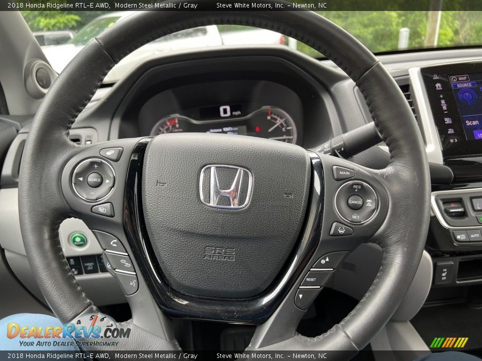 2018 Honda Ridgeline RTL-E AWD Steering Wheel Photo #19