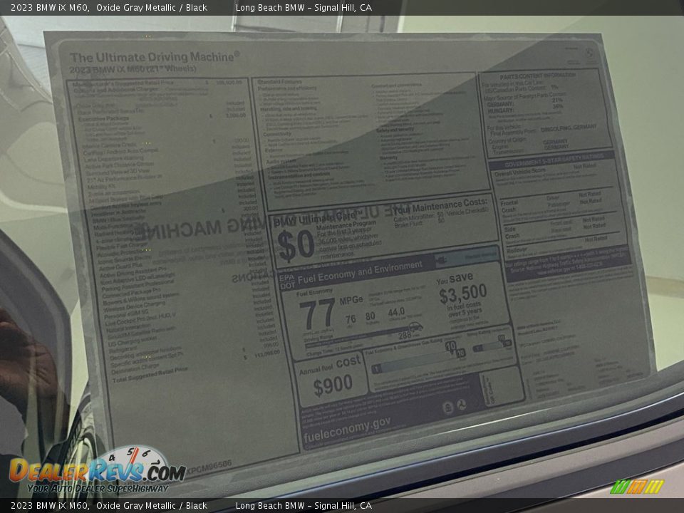 2023 BMW iX M60 Window Sticker Photo #25