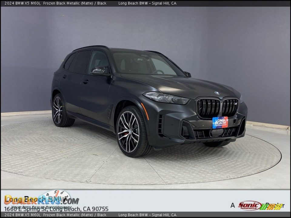 2024 BMW X5 M60i Frozen Black Metallic (Matte) / Black Photo #1