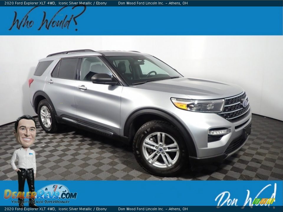 2020 Ford Explorer XLT 4WD Iconic Silver Metallic / Ebony Photo #1