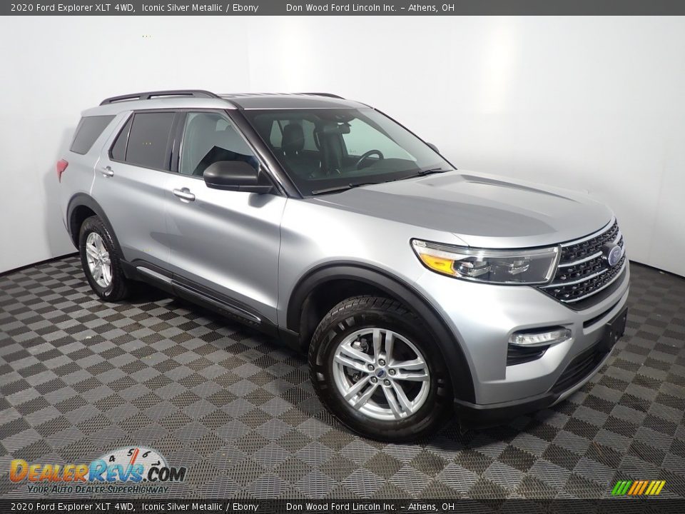 2020 Ford Explorer XLT 4WD Iconic Silver Metallic / Ebony Photo #3