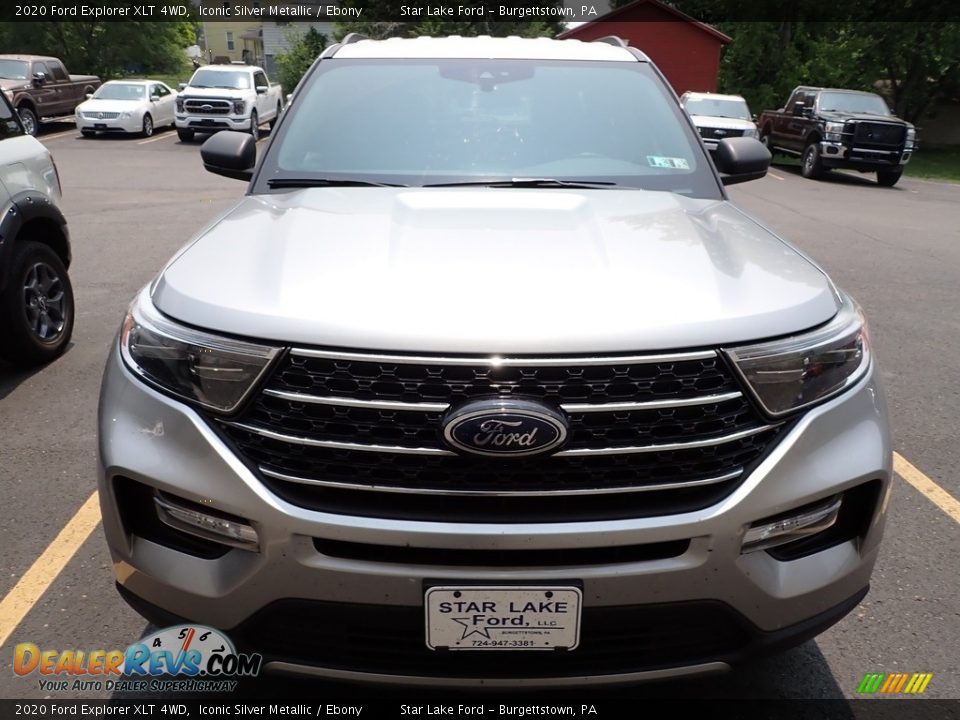 2020 Ford Explorer XLT 4WD Iconic Silver Metallic / Ebony Photo #2