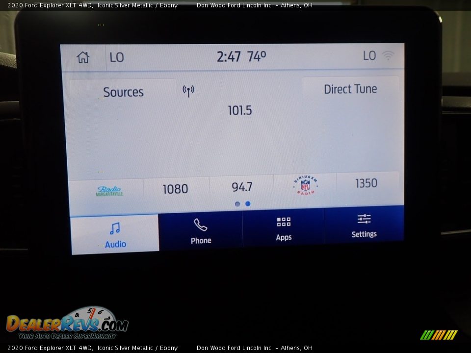 2020 Ford Explorer XLT 4WD Iconic Silver Metallic / Ebony Photo #26
