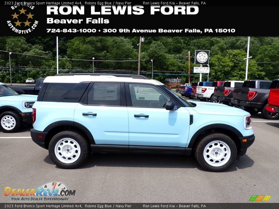 2023 Ford Bronco Sport Heritage Limited 4x4 Robins Egg Blue / Navy Pier Photo #1