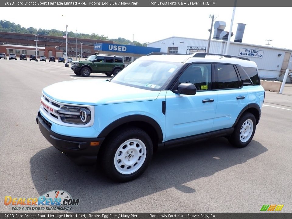 2023 Ford Bronco Sport Heritage Limited 4x4 Robins Egg Blue / Navy Pier Photo #4