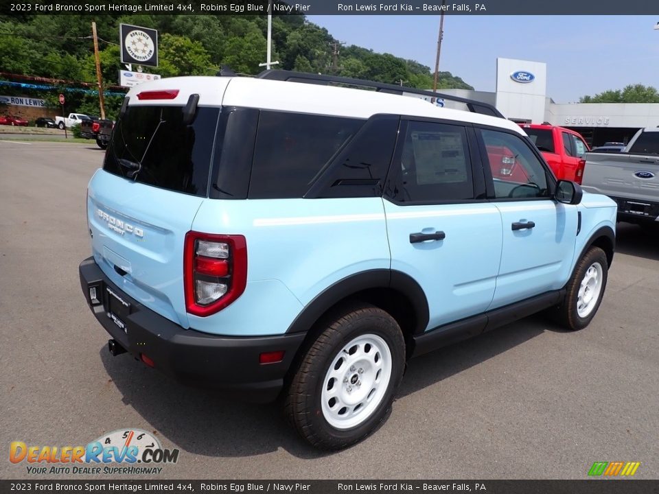 2023 Ford Bronco Sport Heritage Limited 4x4 Robins Egg Blue / Navy Pier Photo #8