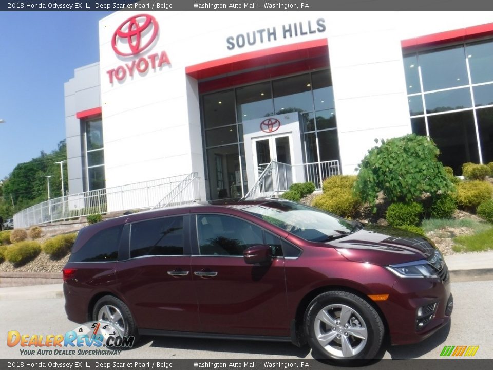 2018 Honda Odyssey EX-L Deep Scarlet Pearl / Beige Photo #2