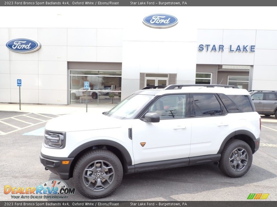 2023 Ford Bronco Sport Badlands 4x4 Oxford White / Ebony/Roast Photo #1