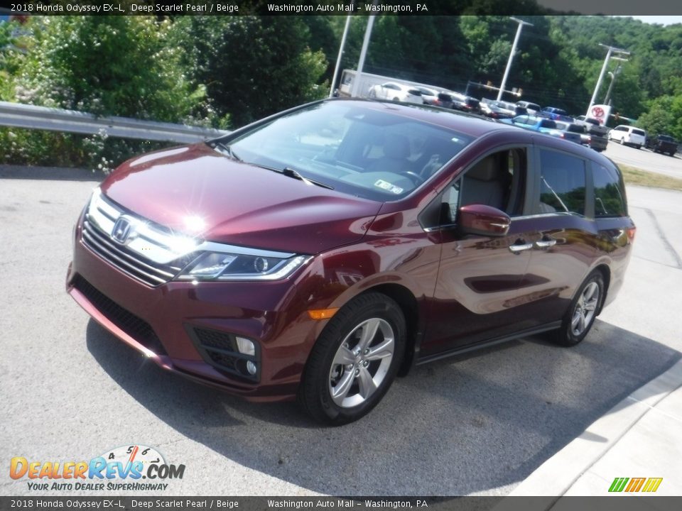 2018 Honda Odyssey EX-L Deep Scarlet Pearl / Beige Photo #12