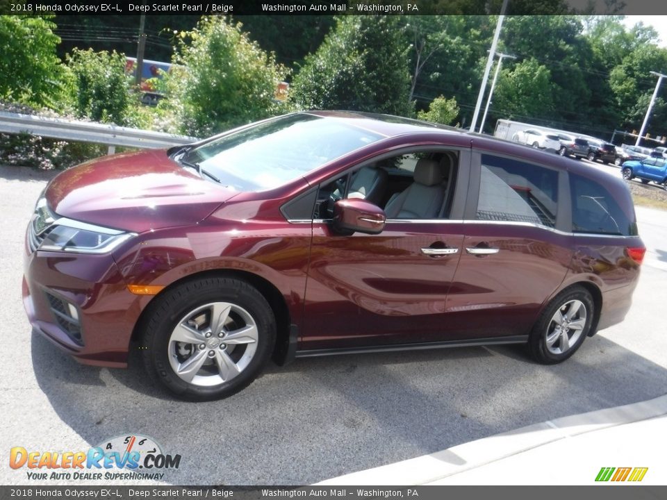 2018 Honda Odyssey EX-L Deep Scarlet Pearl / Beige Photo #13