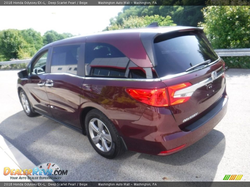 2018 Honda Odyssey EX-L Deep Scarlet Pearl / Beige Photo #14