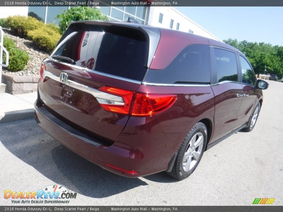 2018 Honda Odyssey EX-L Deep Scarlet Pearl / Beige Photo #16