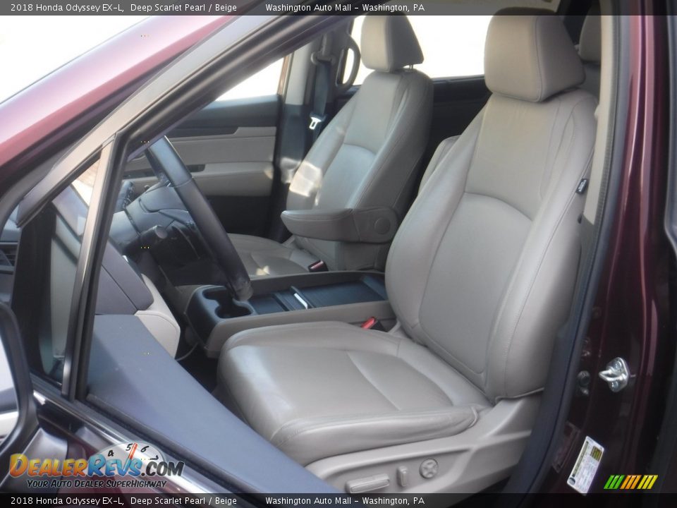 2018 Honda Odyssey EX-L Deep Scarlet Pearl / Beige Photo #21