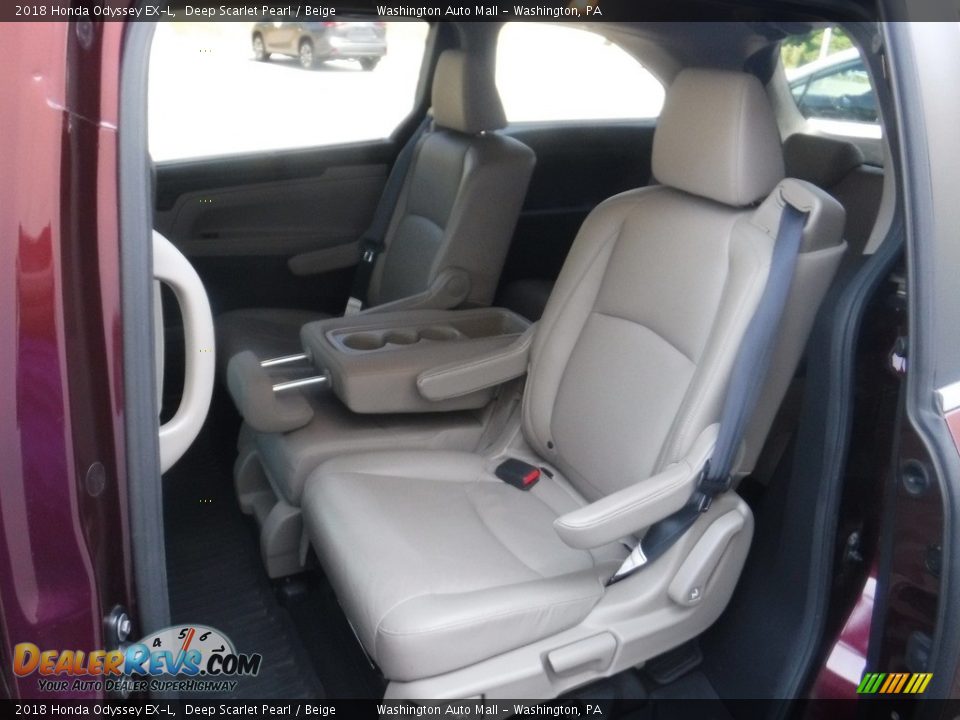 2018 Honda Odyssey EX-L Deep Scarlet Pearl / Beige Photo #28