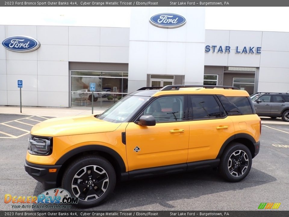 2023 Ford Bronco Sport Outer Banks 4x4 Cyber Orange Metallic Tricoat / Ebony/Roast Photo #1