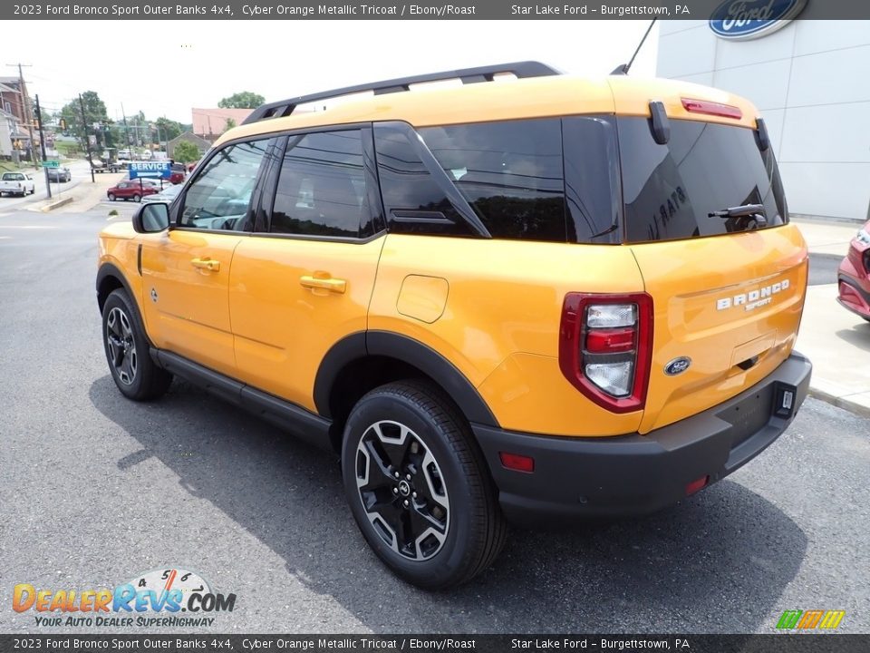 2023 Ford Bronco Sport Outer Banks 4x4 Cyber Orange Metallic Tricoat / Ebony/Roast Photo #3