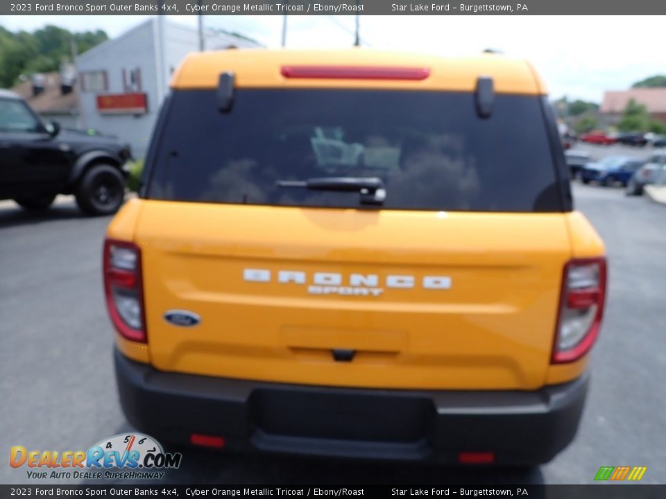 2023 Ford Bronco Sport Outer Banks 4x4 Cyber Orange Metallic Tricoat / Ebony/Roast Photo #4