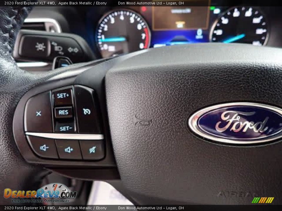 2020 Ford Explorer XLT 4WD Agate Black Metallic / Ebony Photo #16