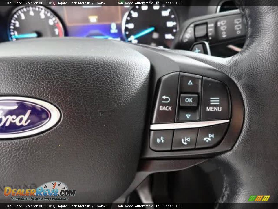 2020 Ford Explorer XLT 4WD Agate Black Metallic / Ebony Photo #17