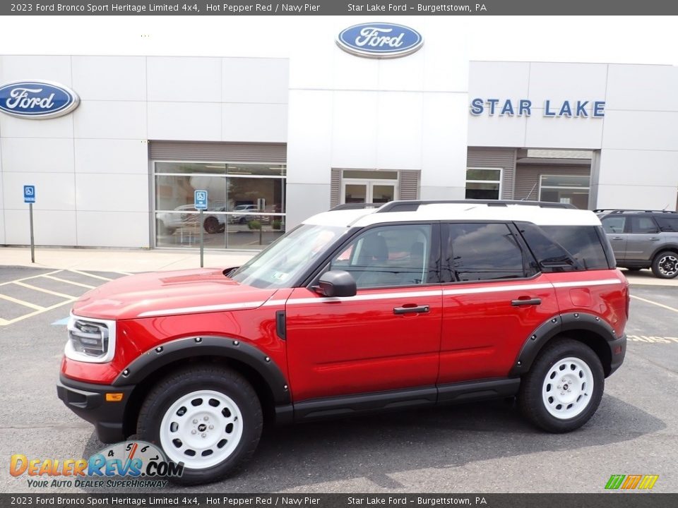 2023 Ford Bronco Sport Heritage Limited 4x4 Hot Pepper Red / Navy Pier Photo #1