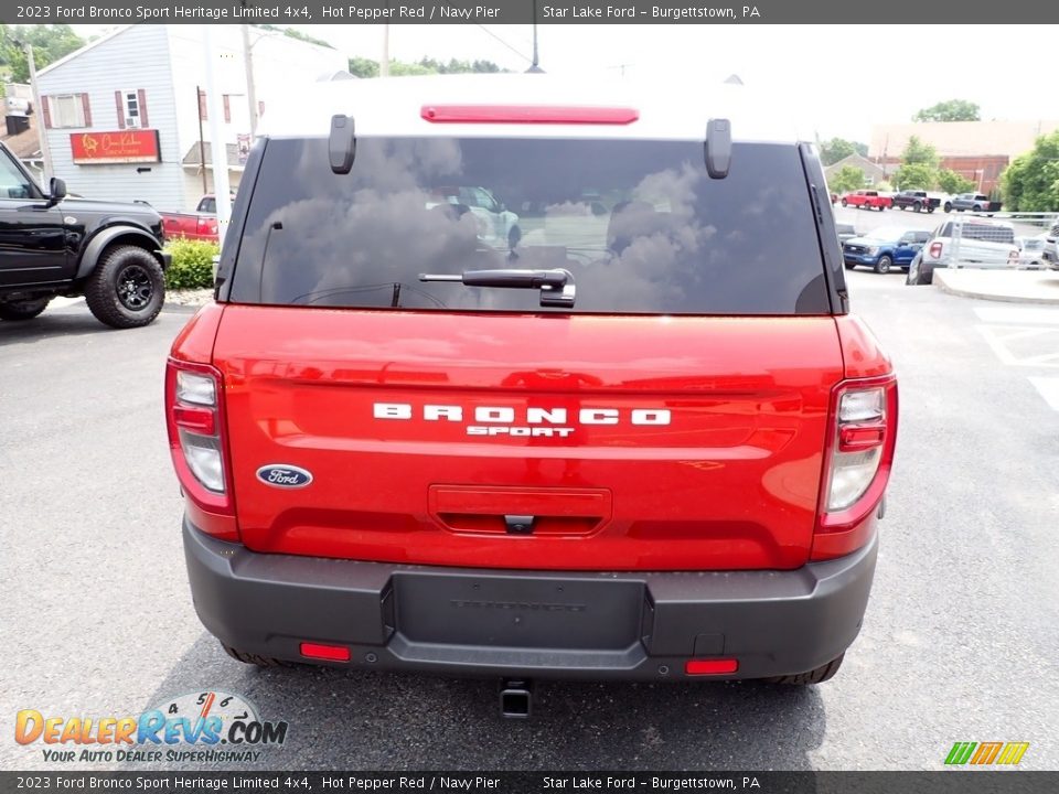 2023 Ford Bronco Sport Heritage Limited 4x4 Hot Pepper Red / Navy Pier Photo #4