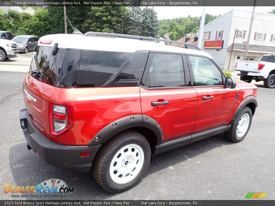 2023 Ford Bronco Sport Heritage Limited 4x4 Hot Pepper Red / Navy Pier Photo #5