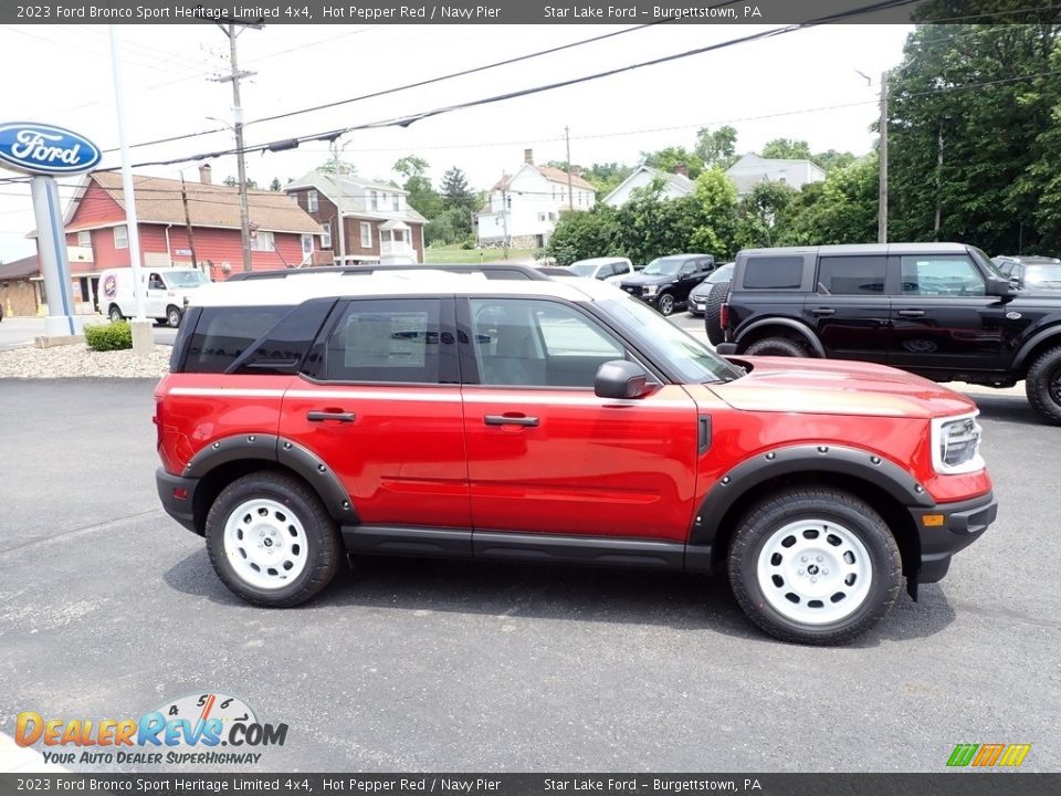 2023 Ford Bronco Sport Heritage Limited 4x4 Hot Pepper Red / Navy Pier Photo #6