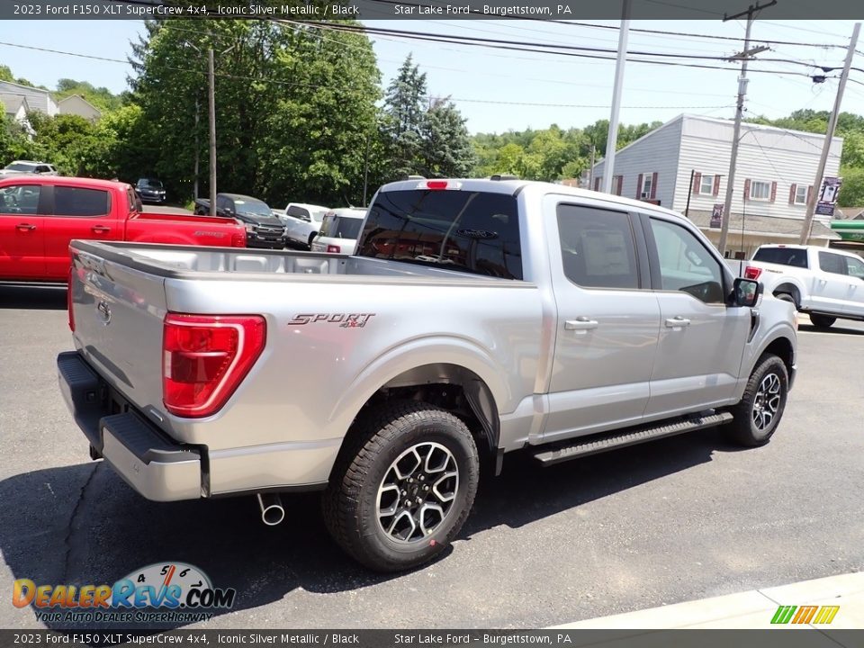 2023 Ford F150 XLT SuperCrew 4x4 Iconic Silver Metallic / Black Photo #5