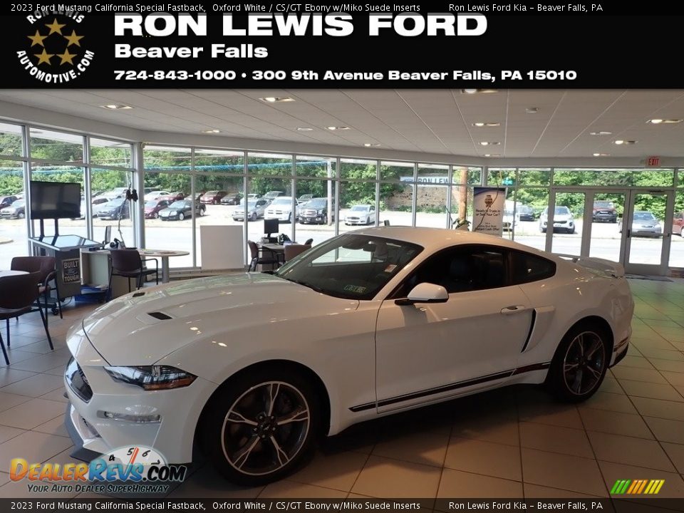 2023 Ford Mustang California Special Fastback Oxford White / CS/GT Ebony w/Miko Suede Inserts Photo #1