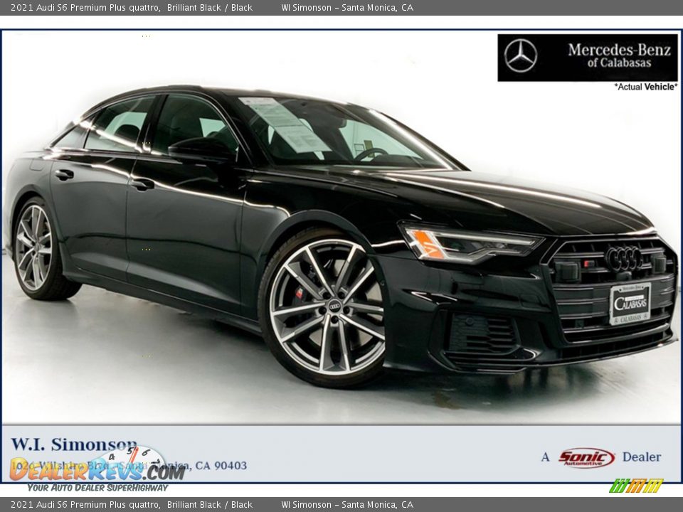 2021 Audi S6 Premium Plus quattro Brilliant Black / Black Photo #1