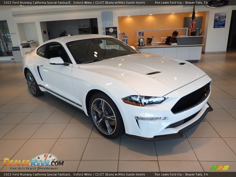 2023 Ford Mustang California Special Fastback Oxford White / CS/GT Ebony w/Miko Suede Inserts Photo #3