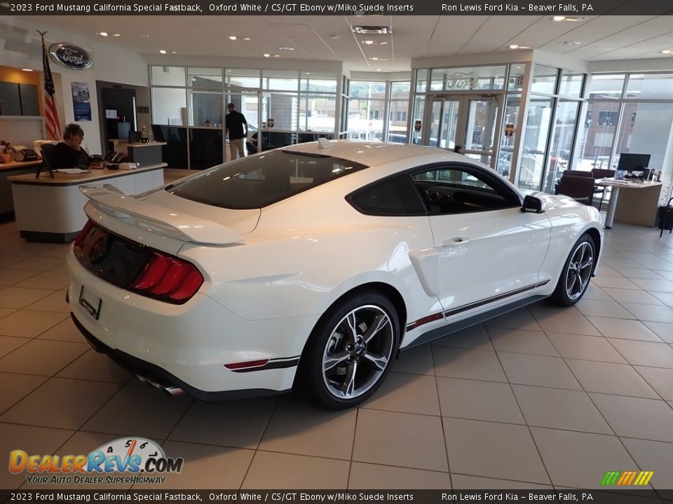 2023 Ford Mustang California Special Fastback Oxford White / CS/GT Ebony w/Miko Suede Inserts Photo #5
