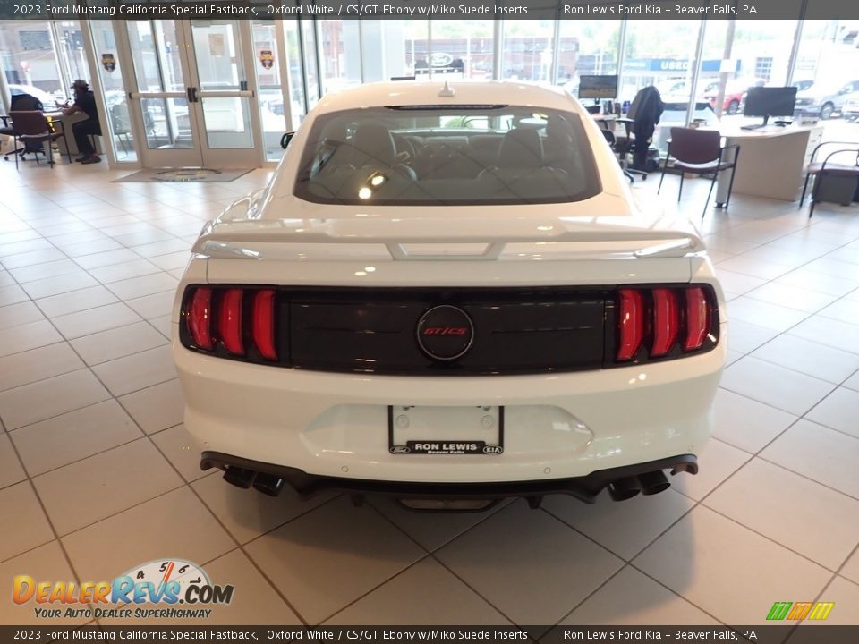 2023 Ford Mustang California Special Fastback Oxford White / CS/GT Ebony w/Miko Suede Inserts Photo #6
