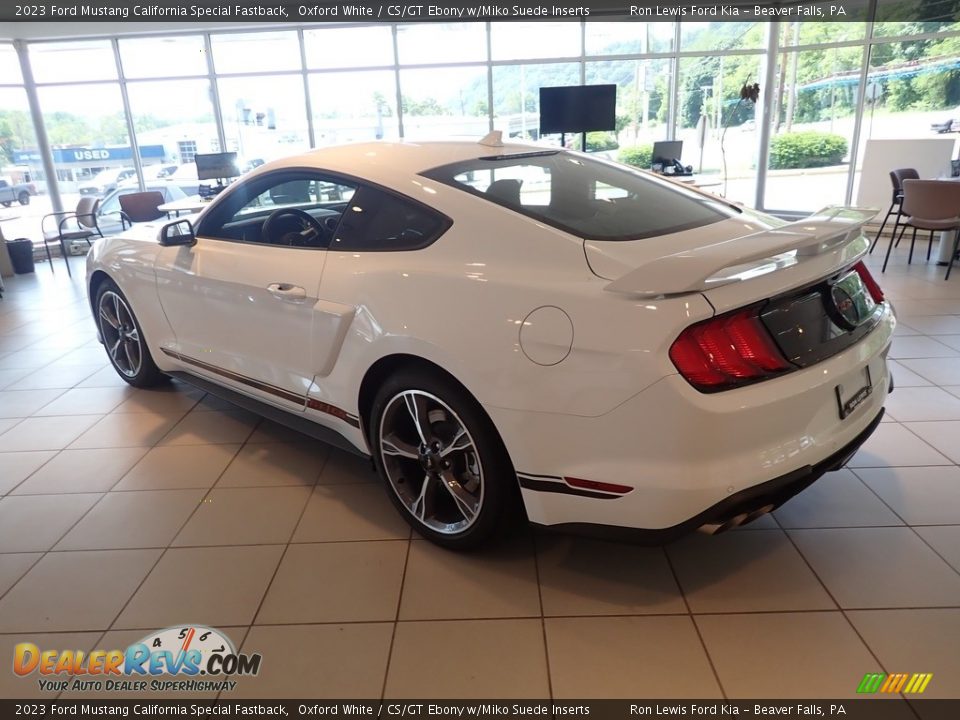 2023 Ford Mustang California Special Fastback Oxford White / CS/GT Ebony w/Miko Suede Inserts Photo #7