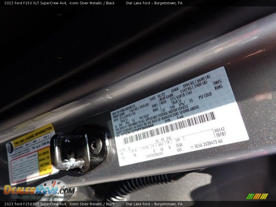2023 Ford F150 XLT SuperCrew 4x4 Iconic Silver Metallic / Black Photo #19
